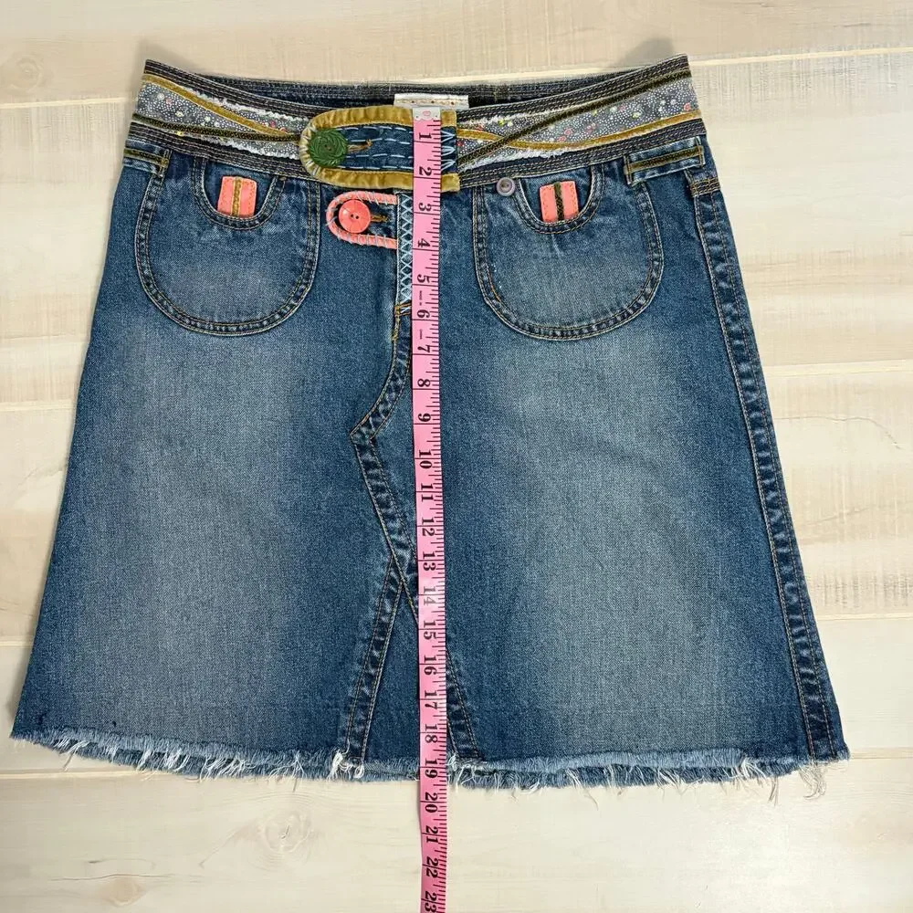 Vintage Carol Anderson For Cabi Denim Blue Jean Mini Skirt Women’s Sz 8 See pics - Picture 7 of 10